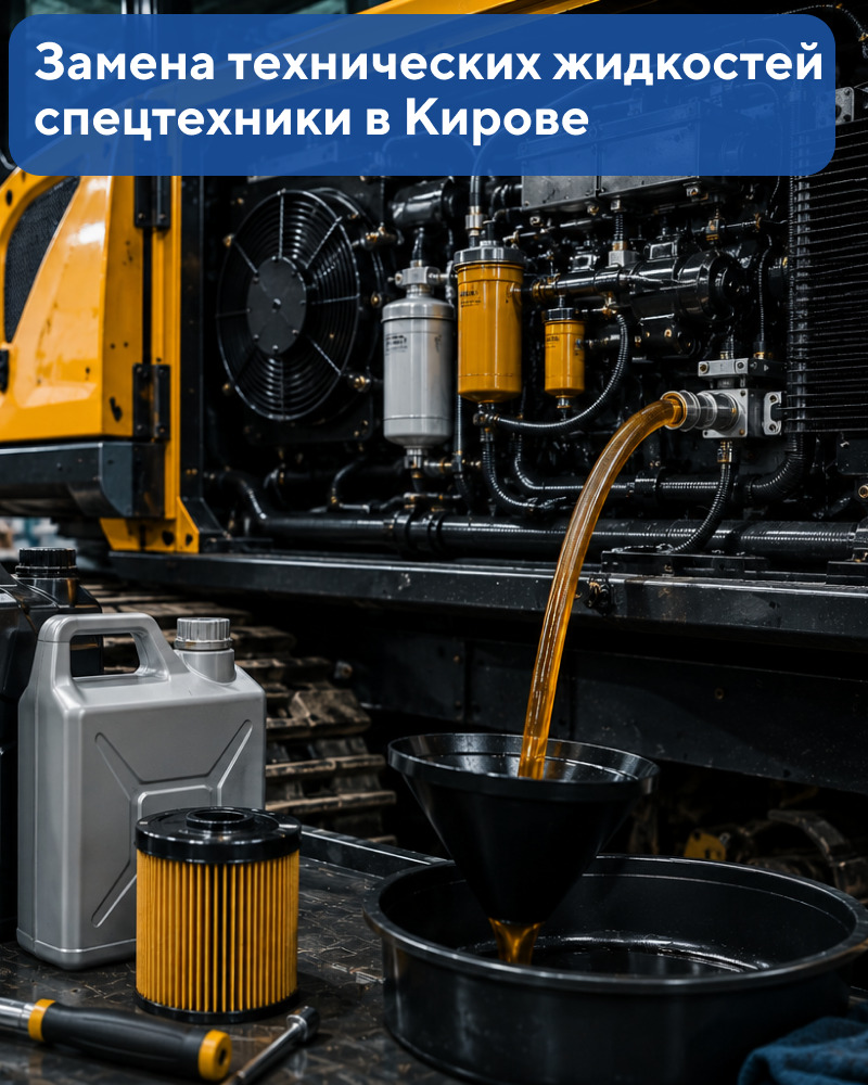 Замена технических жидкостей спецтехники в Кирове